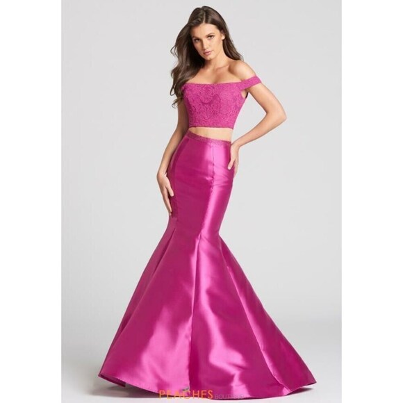 Ellie Wilde Grad Prom Dress EW118037 Magenta - Picture 1 of 7